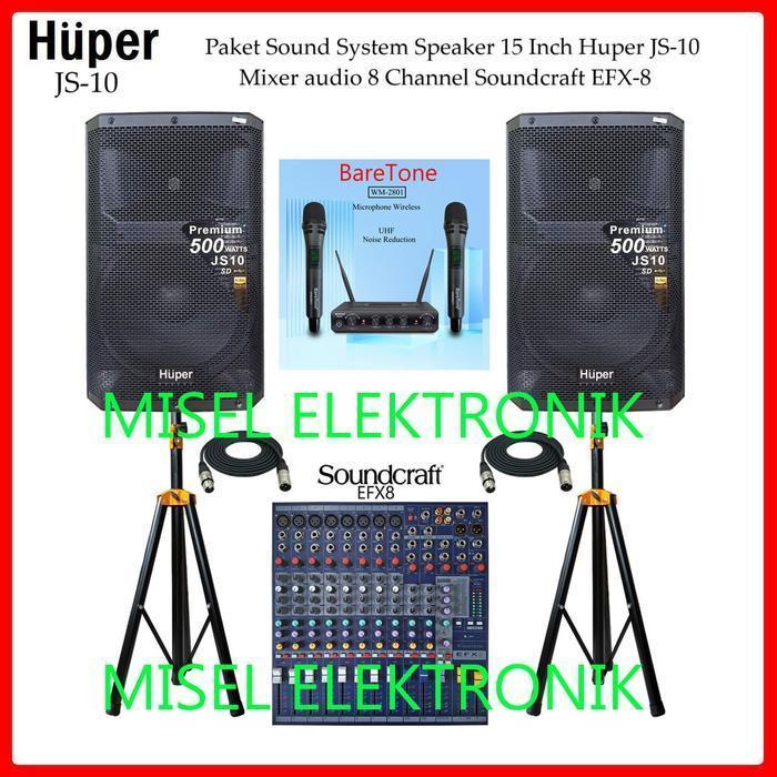 SPEAKER AKTIF 15 INCH HUPER JS10 USB BLUETOOTH 500 WATT ORIGINAL