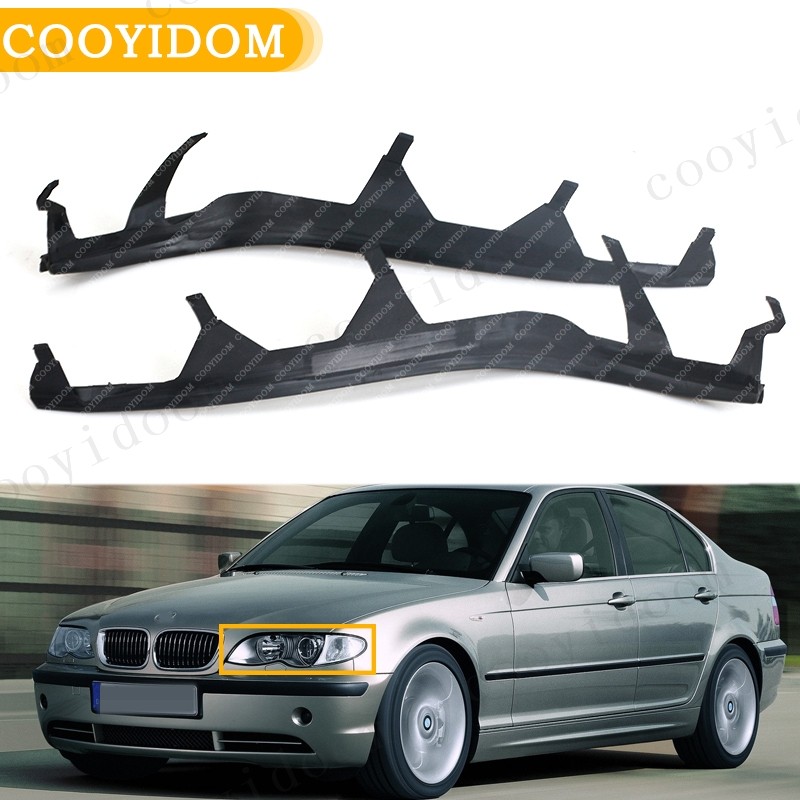 CAR FRONT UPPER HEADLIGHT COVER STRIPS FOR BMW E46 325I 2002-2005 TRIMS HEADLIGHT SEALING STRIP