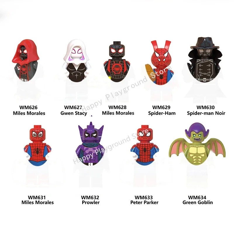New Marvel Spiderman Assembly Building Blocks MINI Puzzle Brick toy Deadpool Magneto Jean Grey
