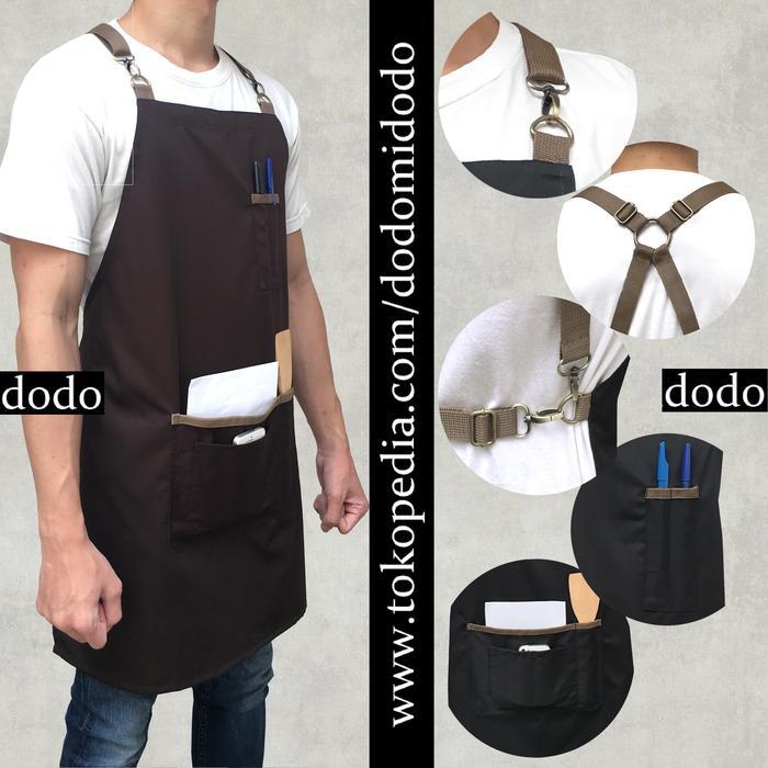 Apron Celemek Barista Cafe Barbershop - Apron Masak - Celemek Murah