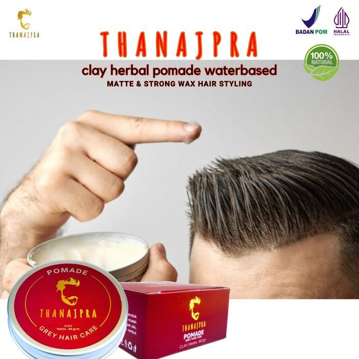 Minyak rambut pria wangi pomade clay Najpra penghitam uban permanen