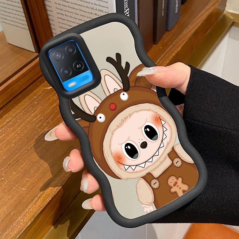 Casing Untuk OPPO A54 Case Casing Boneka kartun Pola HP Cesing Macaron Kasing Mirror Silikon Softcas