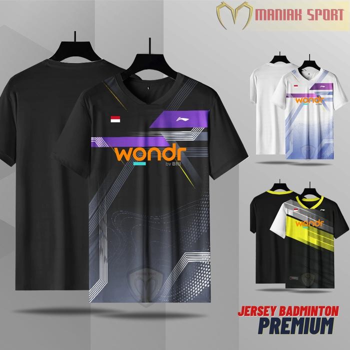 Tiento Wares - Kaos Badminton Baju Bulutangkis Jersey Badminton Wolv Ultr