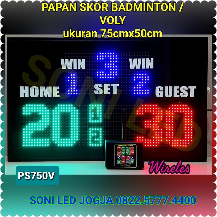 DISKON papan skor voli Badminton wireles+remot Tv scoreboard skng digital READY STOCK
