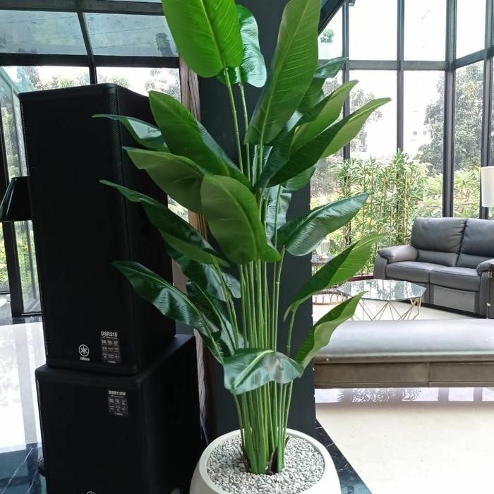 [ pohon monstera jumbo/bunga artificial/bunga plastik/bunga hias/Pohon PisangPlastik/Pohon Palem