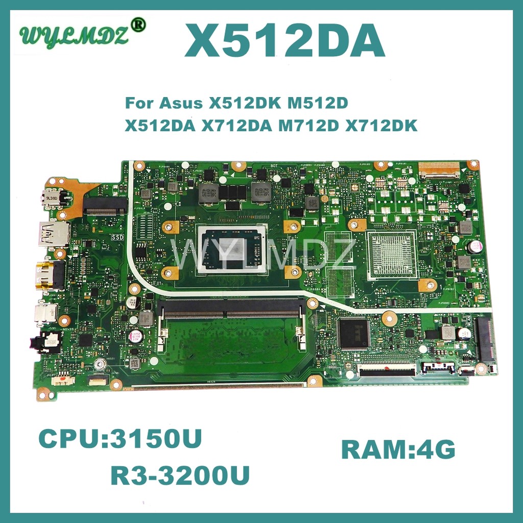 Casing Laptop X512DA Mainboard For Asus X512DK X712DK X712DA M712D M512D Laptop 3150U R3-3200U CPU 4