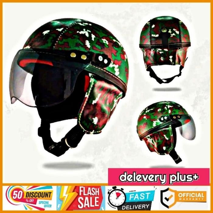 ORIGINAL Helm Anak Army Helm Motor Karakter Tentara READY STOCK