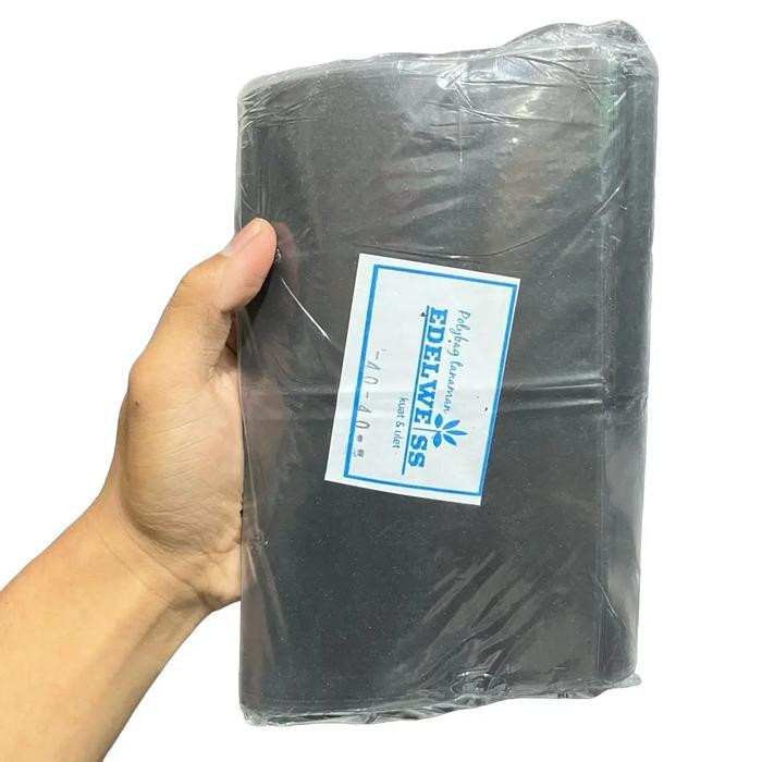 Polibag 40x40 cm Isi 10-15 Pcs/Pack - Polybag Semai / Plastik Tanaman - Polibag Hitam HDPE