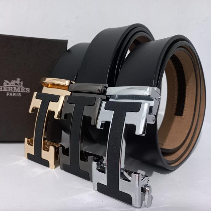 mahardika Ikat Pinggang Rel Pria Kulit Asli Tanpa Lapisan