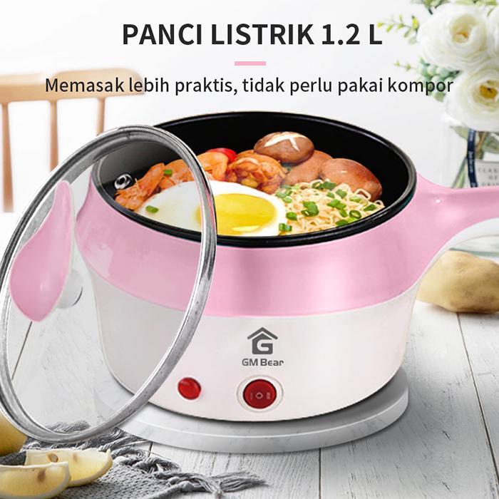Gm Bear Panci Elektrik Portable Panci Serbaguna 1229 - Panci Listrik