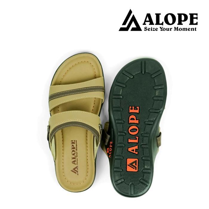 Alope - Sandal Selop Alope H 6 Sandal Pria Sendal Kulit Sandal Cowok