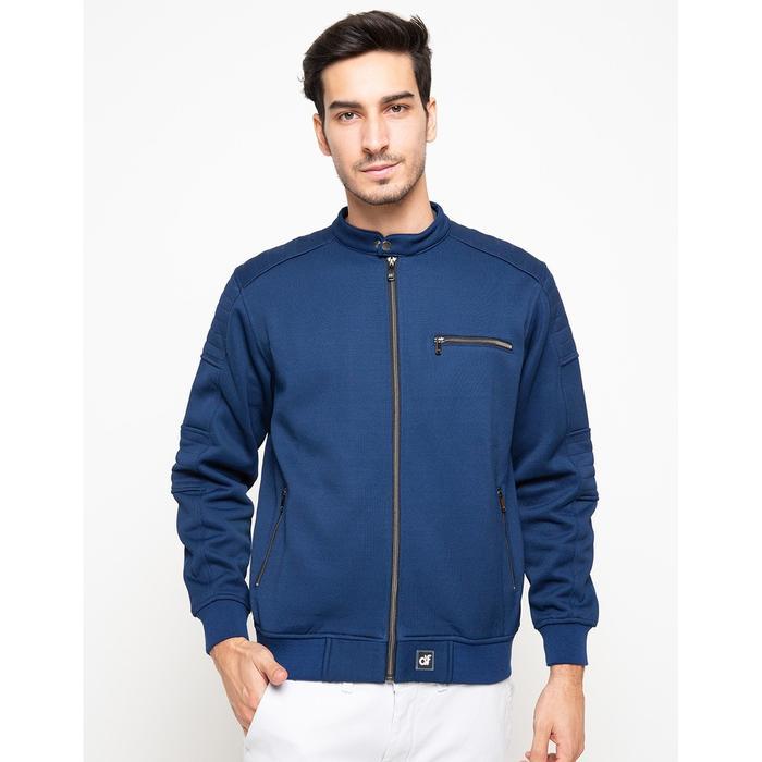 d&f CVC Jaket Pria Bomber Cut & Sewn - Navy