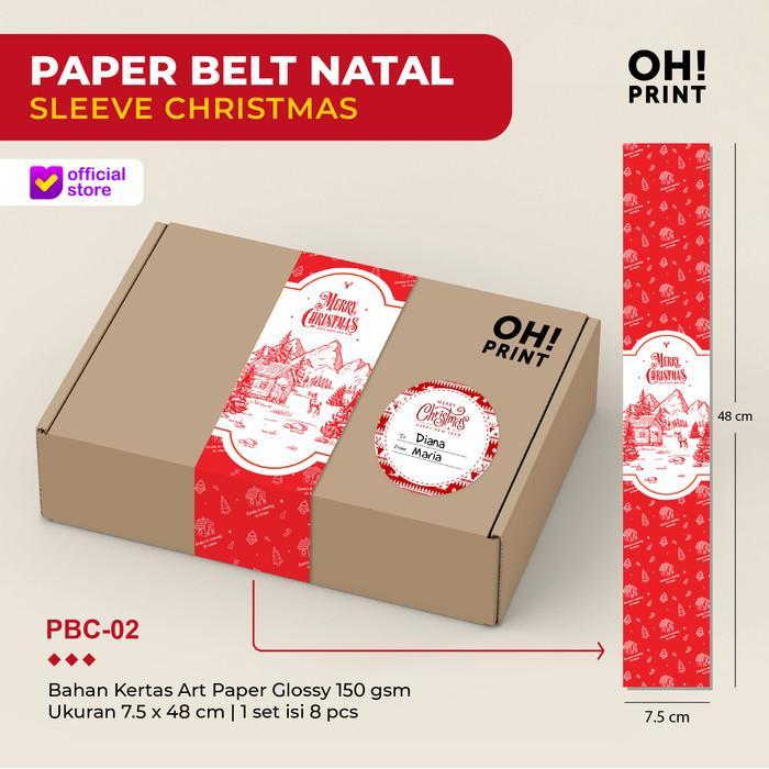 [PBC-02] Paper Belt Natal Paper Sleeve Christmas Sabuk Box Natal