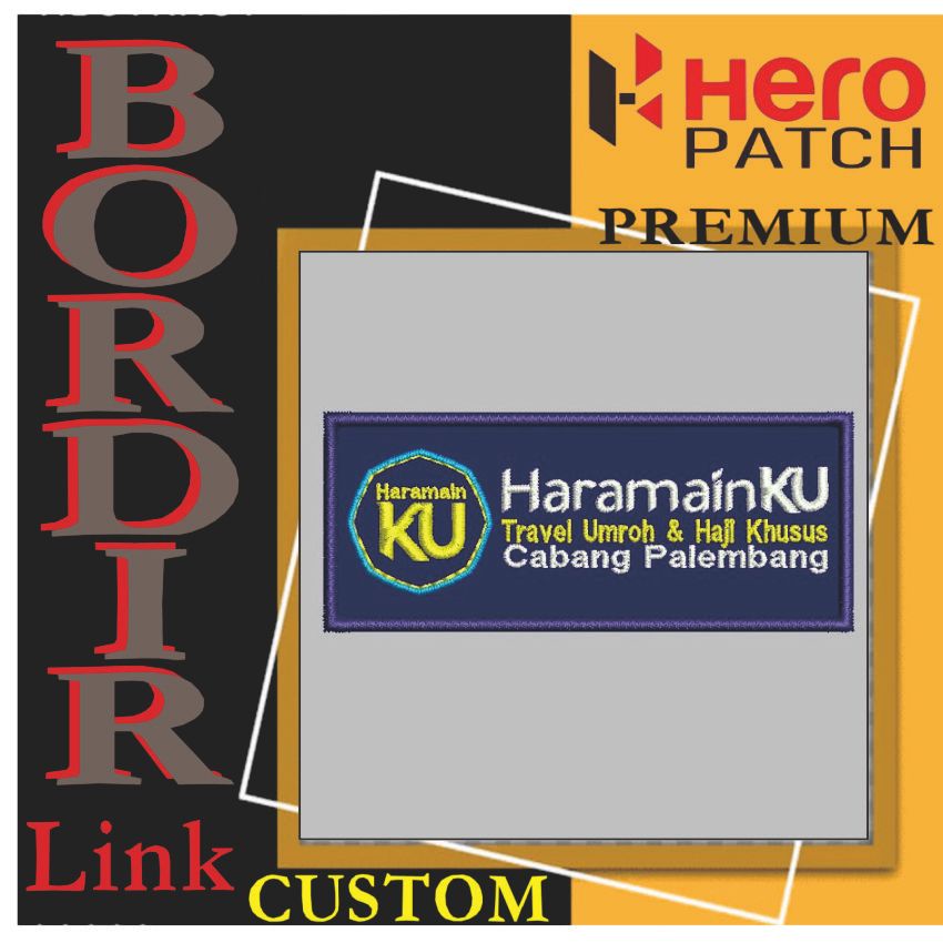 HP-429 PATCH BORDIR LOGO/EMBLEM HARAMAINKU UMROH & HAJI PALEMBANG