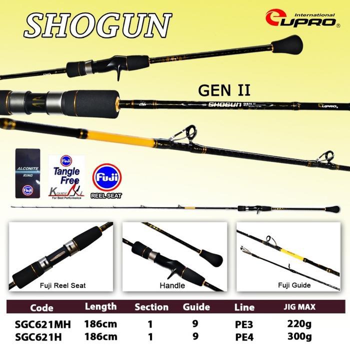 Joran Pancing Eupro Shogun Gen II Spinning & Overhead Carbon Hollow Helix Construction Full Fuji