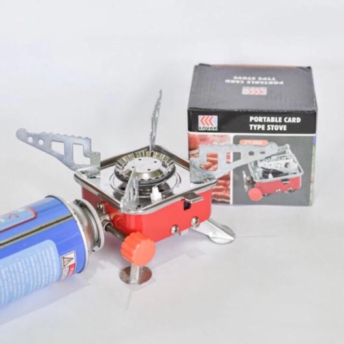Paket Murah Alat Masak Camping Cooking Set LWY DS 308 dan Kompor Kotak Lipat Kovar K 202 - Alat