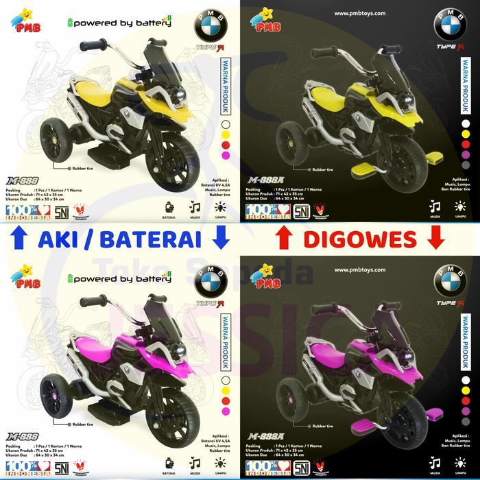 Mainan Anak Sepeda Roda 3 Motor Pmb M 888-A - Roda Tiga Pmb M888A