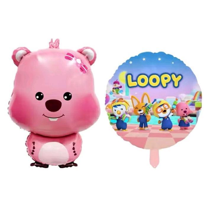 Balon Karakter Loopy Pororo Pink