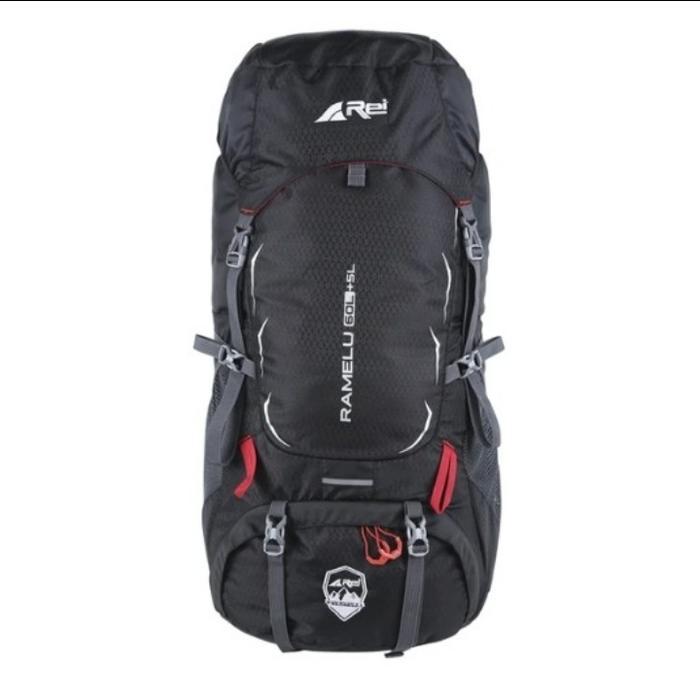 Tas Keril Rei Ramelu 60+5L Gunung Hiking Carrier Outdoor Arei Camping