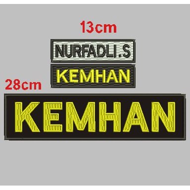 DD-85 PATCH BORDIR KEMHAN NAMA CUSTOM LOGO EMBROIDERY