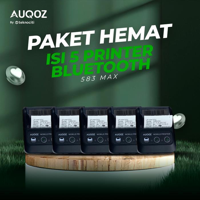 ORIGINAL ISI 5 PCS AUQOZ Thermal Printer 583 Bluetooth - Thermal Printer Termal POS Kasir POSTEL