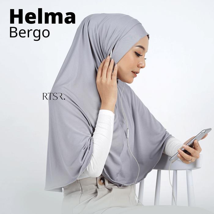 uek4- Rtsr Helma Bergo / Hijab Masker / Hijab Instan Telinga/Jilbab Lubang Telinga/Bergo New