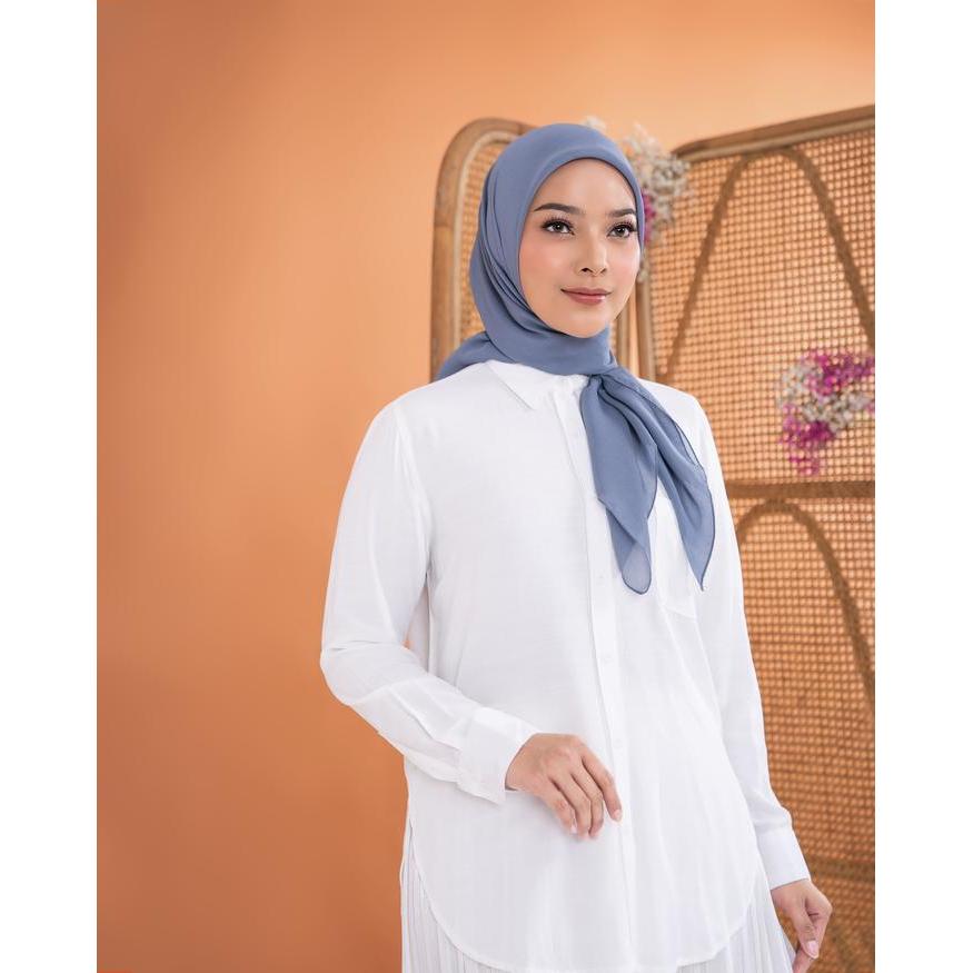 ZM Zaskia Mecca - Sana Dark Grey Hijab Kerudung Segi Empat