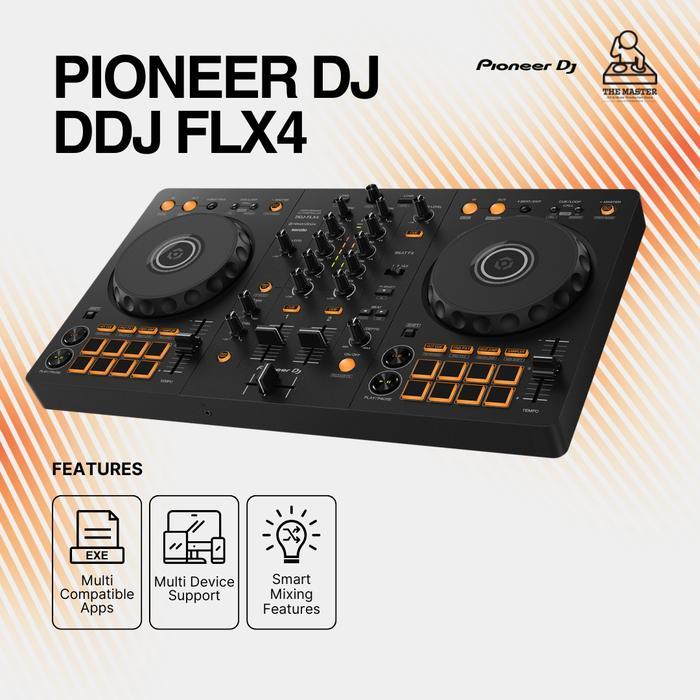 [Ready Stock] Pioneer DJ DDJ-FLX4 | DDJ FLX4 | DDJ FLX 4 DJ Controller - Black