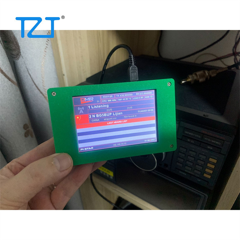 TZT Green MMDVM Hotspot MMDVM Modem with Wifi & 3.5" Screen for Connection to Phone Hotspot & Home