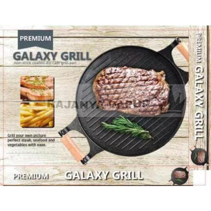 Super Grill Pan Galaxy - Panggangan Bbq - Grill Pan Galaxy Marble - Panggangan Grill Marble Anti