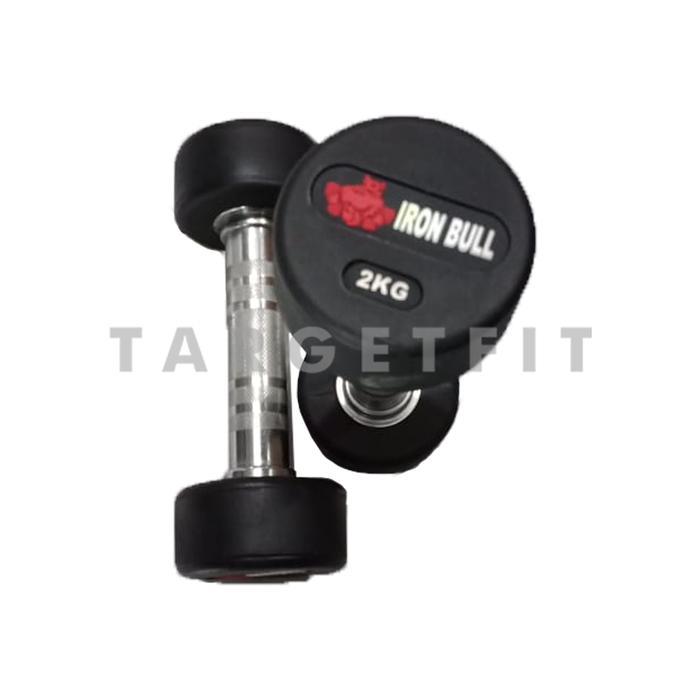 IRON BULL RUBBER DUMBBELL 2kg 2pcs