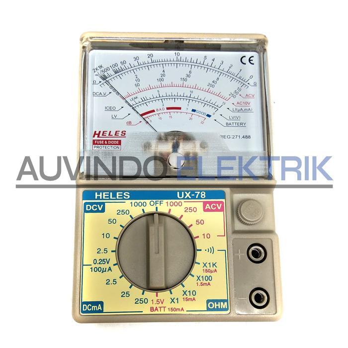 TERLARIS MULTI TESTER HELES UX-78 TR AVOMETER ANALOG HELES UX 78 TR UX78TR
