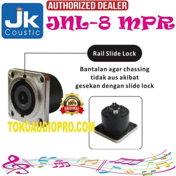 BERKUALITAS JK CousticJNL8MPR Konektor Jack Chasis Speakon 8 Pin / Speakon Tanam Jack Spion Tanam