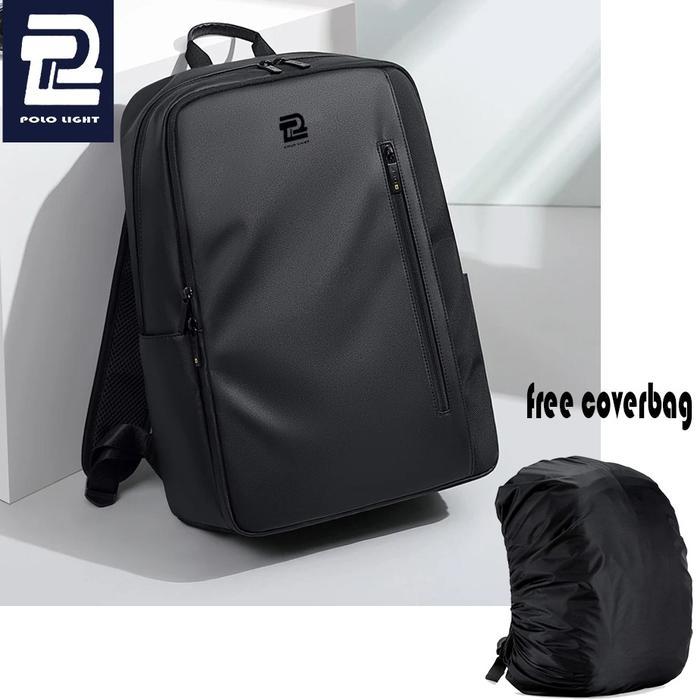 Ransel Laptop Polo Light Compartment 15inchi tas Pria 8001 Sekolah - PL-8001 free cover