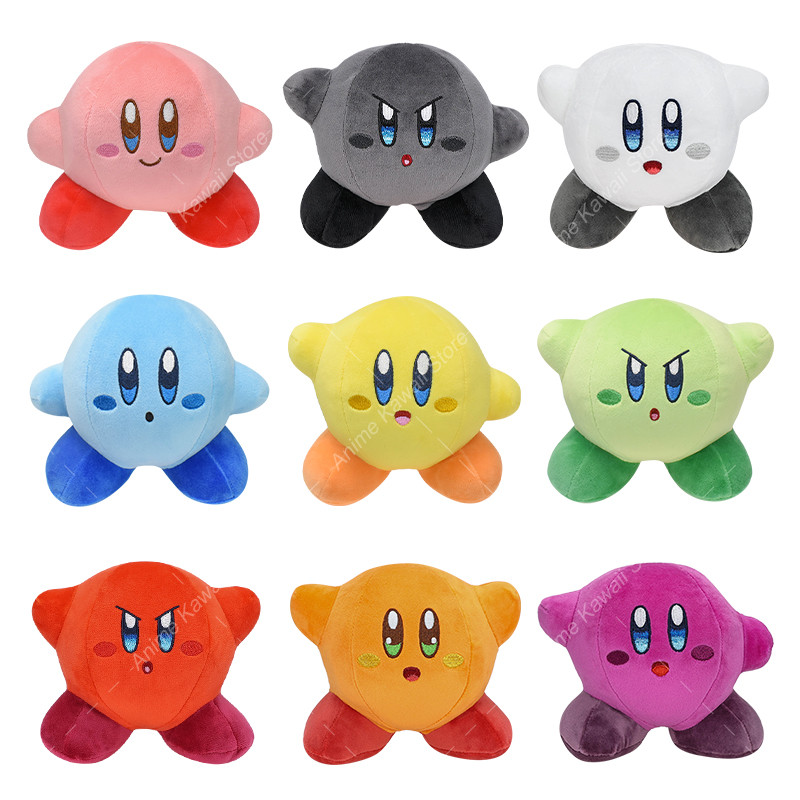 Cute Multicolor Kirby Plush Toy Kawaii Anime Star Kirby Sword Kirby Waddle Doo Elfilin Stuffed Doll
