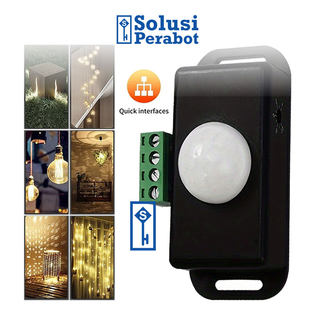 Modul Sensor Gerak PIR DC 12V 24V AL63 SP / Sersor Motion Detector LED Pengontrol Sakelar Induksi / 