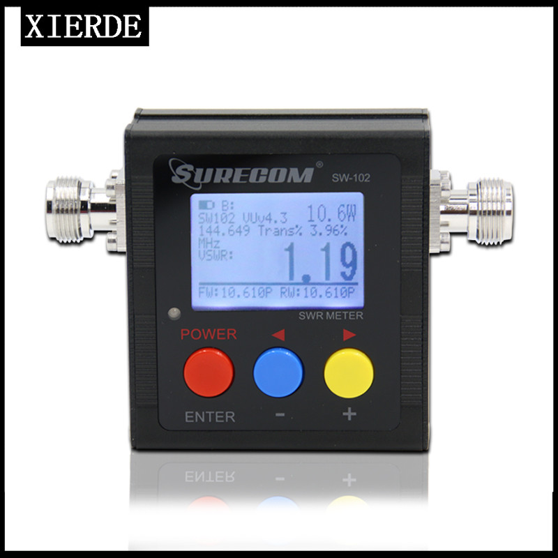 SURECOM SW-102 N type 125-525Mhz VHF / UHF Antenna Power and SWR Digital VHF / UHF SWR and Power