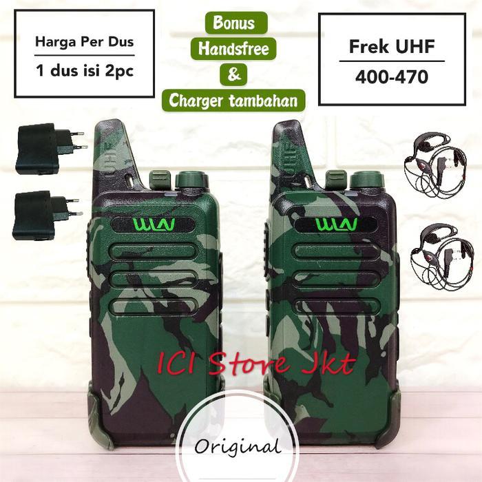 Everystr- Ht Wlan Loreng Hijau Army / Ht Wln Loreng Hijau Army Isi 2 Pc Walkie Talkie