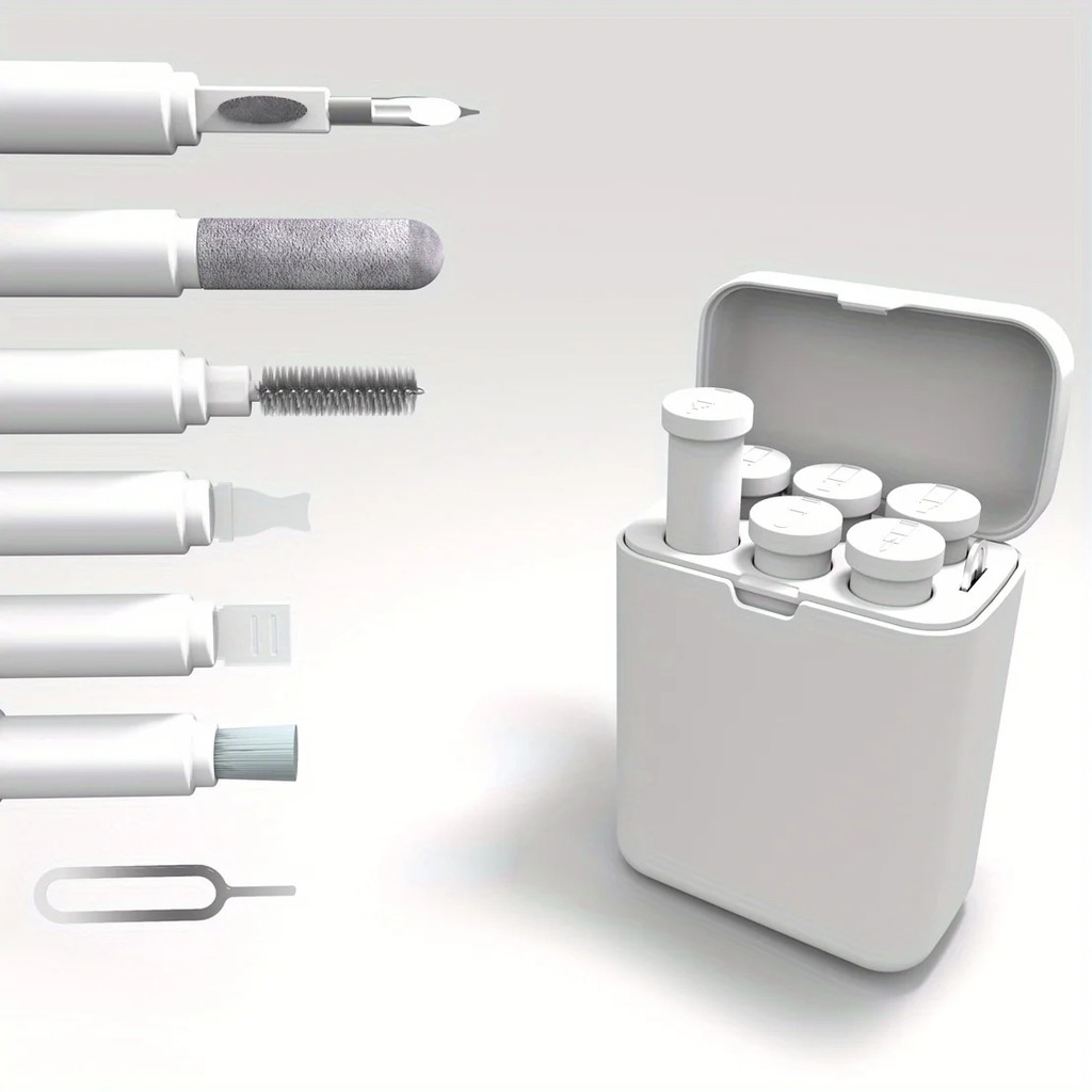 Portable Design Multi-Device Cleaning Kit for AirPods, Phones, Cameras & Computers - Includes Cable
