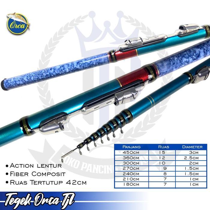 Joran Tegek Set Kolong Orca TJL/Orca Xiaguang Ruas Pendek Jig