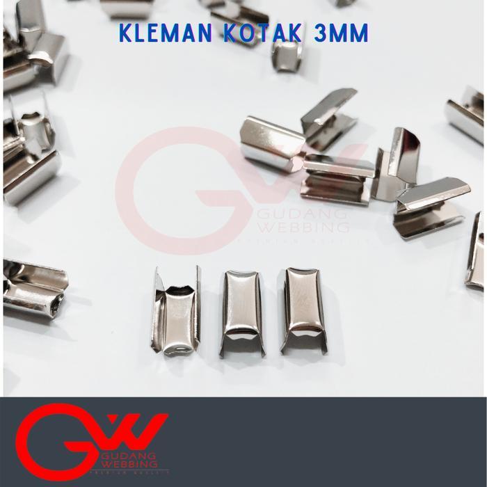 SALE PENJEPIT TALI KLEM TALI KLEMAN BESI KOTAK 3MM READY
