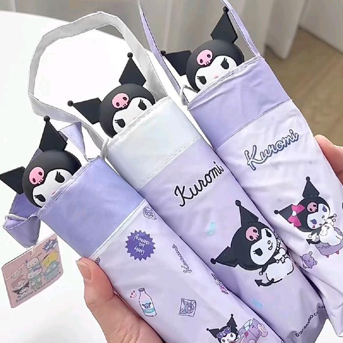 Sanrio Payung Import / Payung Lipat Kecil Melody / Payung Anti UV Cinnamoroll / Payung Kecil Kuromi