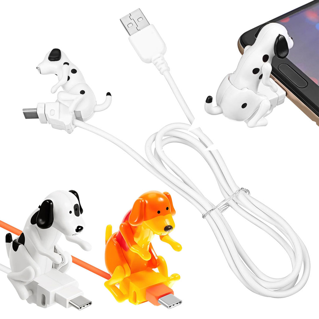 Cute Funny Dog Dog Humping Phone Charger Portable Stray Dog Toy Smartphone USB Charging Cable for