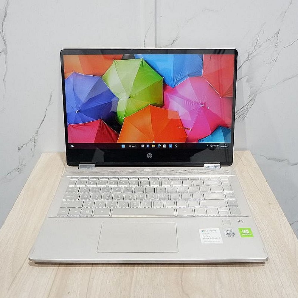 Laptop HP Pavilion x360 14-dh14 Core i7 10510U Nvidia Geforce MX250 Ram 8Gb Ssd 512Gb Siap Produktif