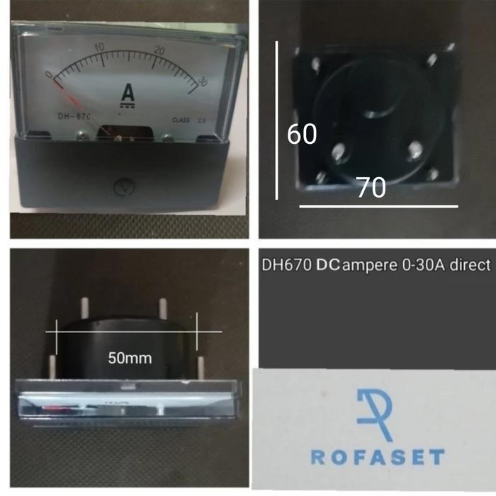 Panel Meter Dh670 Ampere Dc Direct 0-30A