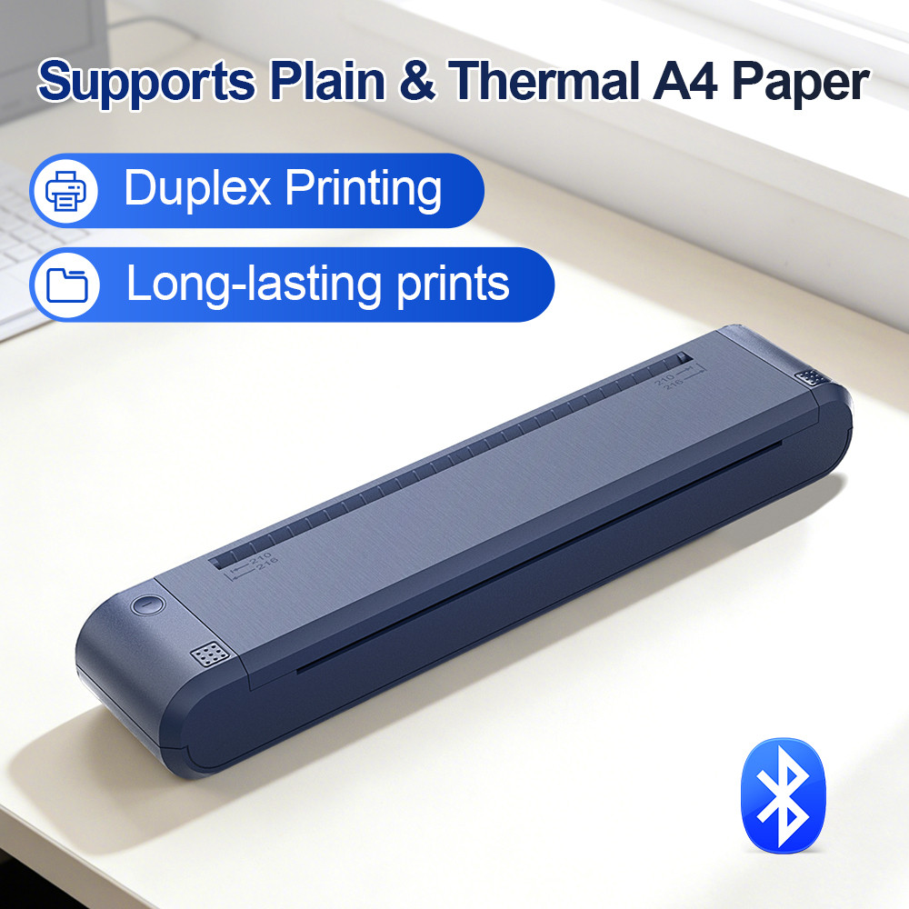 A4 Ribbon Printer Double d Printer an Print on A4 Paper and A4 Thermal Paper Bluetooth Funtion