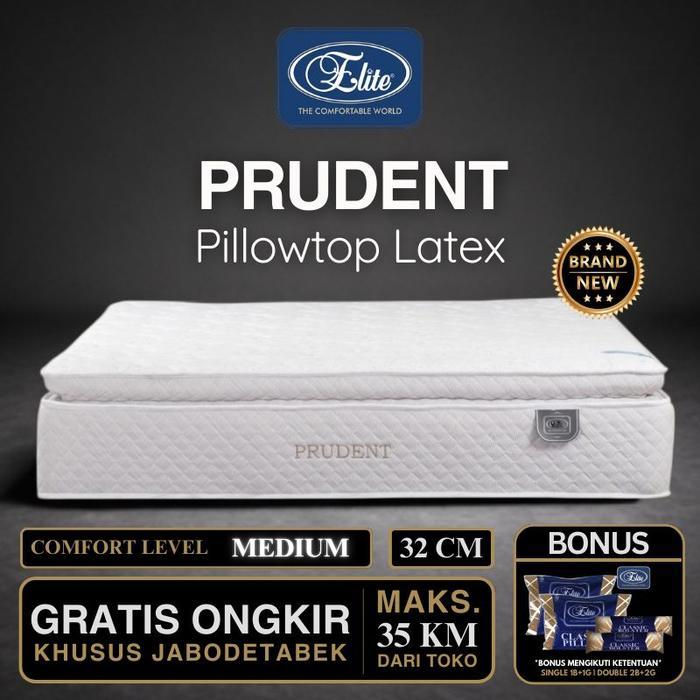 ELITE Kasur Springbed LATEX Elite Prudent Eurotop Latex 32cm Medium Feel Anti Virus Sanitized MATERI