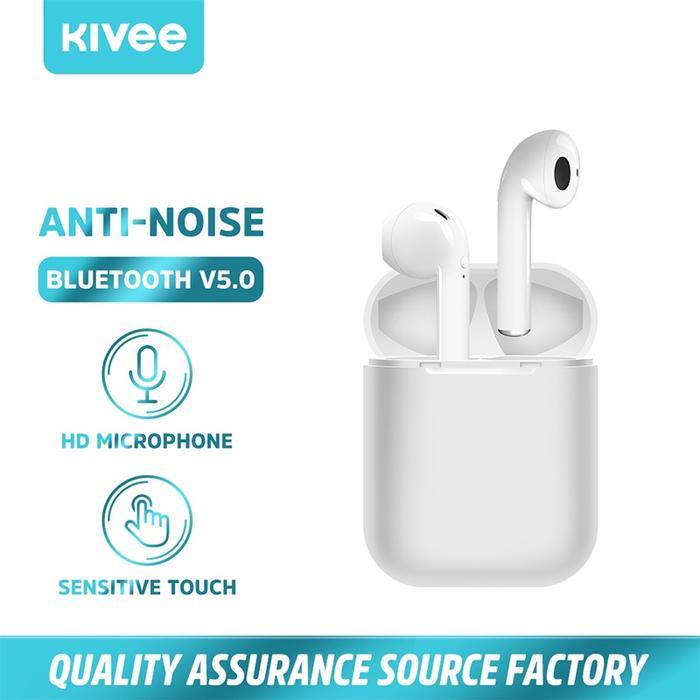 Baseeus Store - Kivee Headset Bluetooth Earphone Gaming & Music In Ear Tws Earbud Headphone White