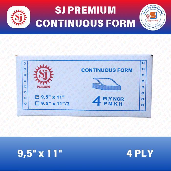 Sj Premium Continuous Form 9,5" 11" (4 Ply) Ncr Sheets