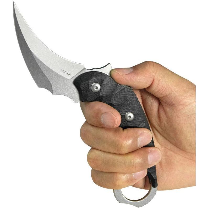 KUB448A Kubey Velociraptor Fixed Blade Black